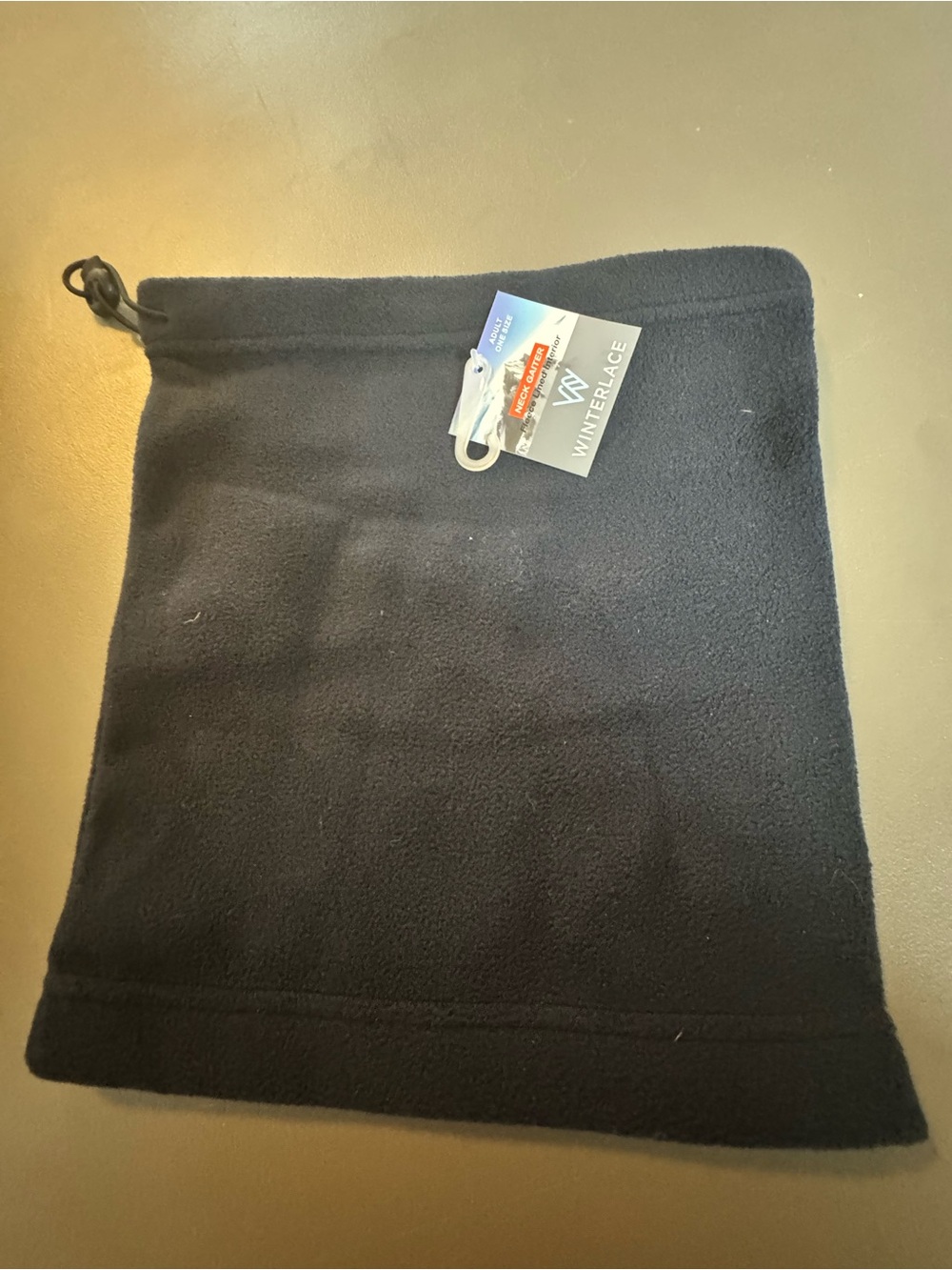 Men’s Black Fleece Neck Gaiter - Warm Winter Accessory